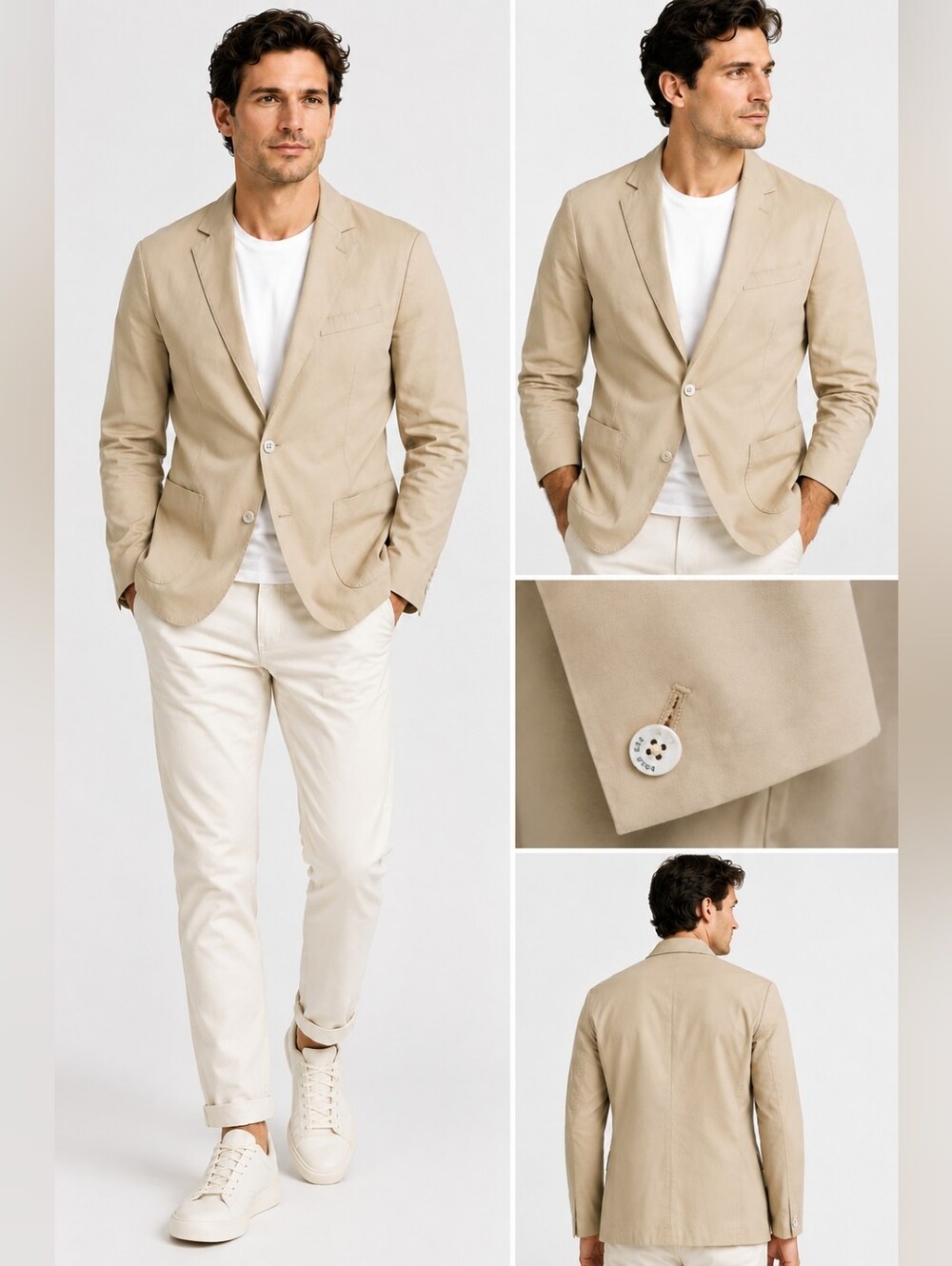 Rag & Bone Shift Paper Cotton Blazer Khaki Men’s Size 36 NWT
